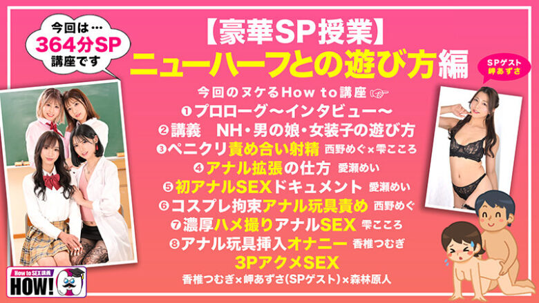 How to学園 観たら【絶対】SEXが上手くなる教科書AV 【ニューハーフSP】 NH・男の娘・女装子とのSEX全て教えます! 画像3
