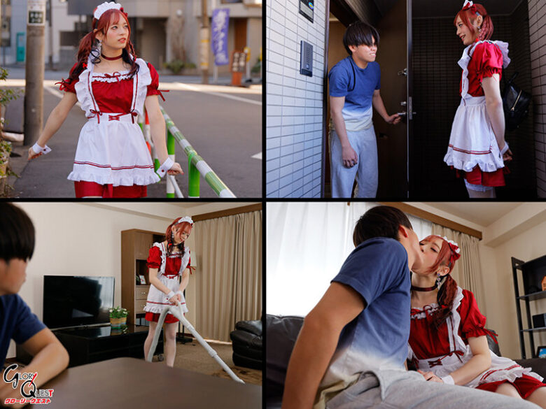 肉棒でご主人様のアナルをご奉仕痴女メイド ニューハーフ逆アナルセックス! 一二三ゆぅり 画像1