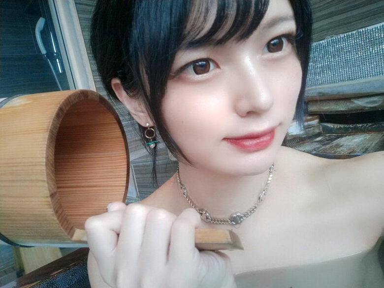 女よりも女らしい女装子香椎つむぎ 初めての温泉アナルFUCK 画像3